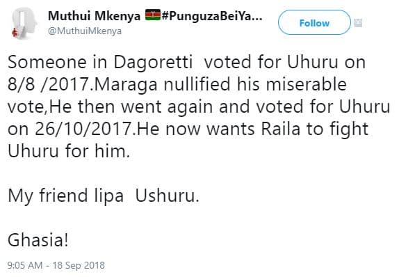 Muthui mkenya punguzabeiya _ muthuimkenya follow someone in dagoretti voted for