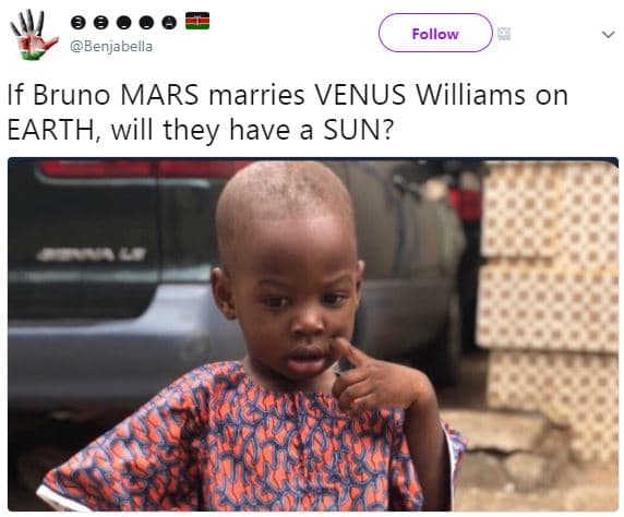 0 0 8 benjabella follow if bruno mars marries venus williams on earth, will they