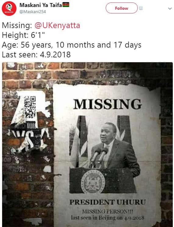 Maskani ya taifa maskani254 follow missing ukenyatta height 6'1 age 56 years, 10