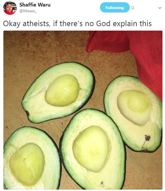 Shaffie waru mwass following okay atheists, if there's no god explain this