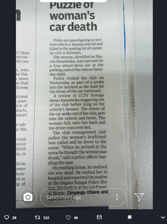 Puzzie ot woman's car death foliceareinvestignting uninci dent wherca woman was