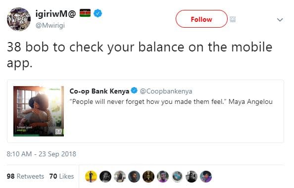 Igiriwm lra mwirigi follow 38 bob to check your balance on the mobile app coop b