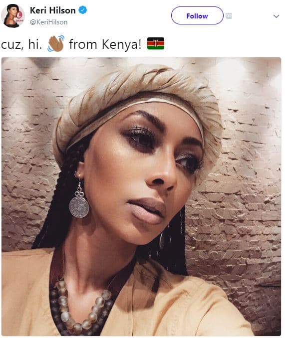 Keri hilson kerihilson follow cuz, hi. from kenya!