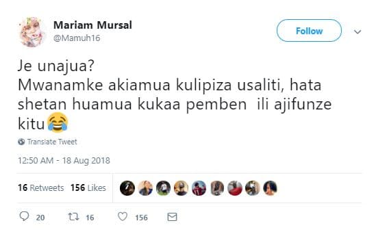 Mariam mursal mamuh16 follow je unajua? mwanamke akiamua kulipiza usaliti, hata