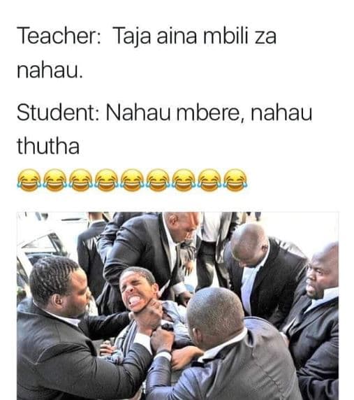 Teacher taja aina mbili za nahau student nahau mbere, nahau thutha
