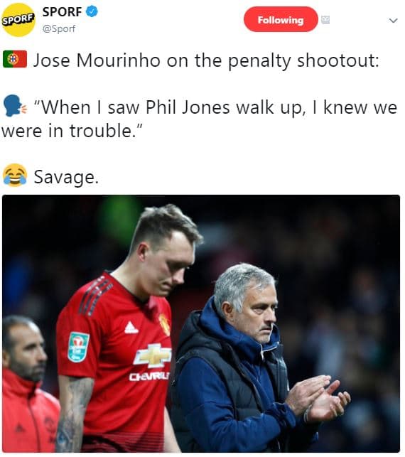 Sporf sporp sporf following jose mourinho on the penalty shootout when saw phil