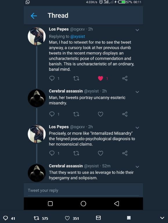 4.03ks o illal 57 0071 thread los pepes ogxxv replying to xysist man, had to ret