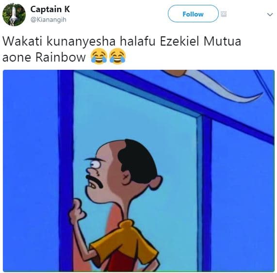 Captain k kianangih follow wakati kunanyesha halafu ezekiel mutua aone rainbow