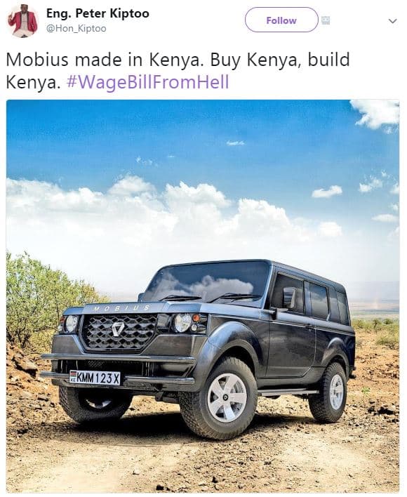 Eng peter kiptoo hon_kiptoo follow mobius made in kenya. buy kenya build kenya.
