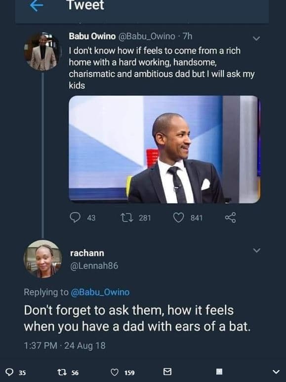 Tweet babu owino babu_owino 7h idon't know how if feels to come from a rich home
