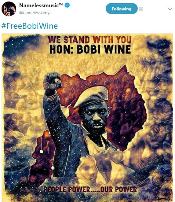 Namelessmusic namelesskenya following freebobiwine we stand with you hon bobi wi
