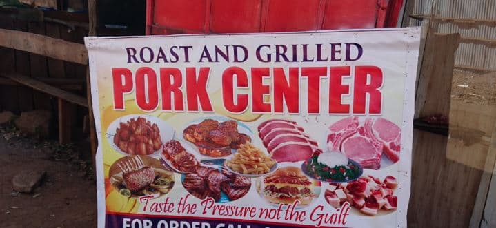 Roast and grilled pork center taste the dpnessure not the guil fododnr