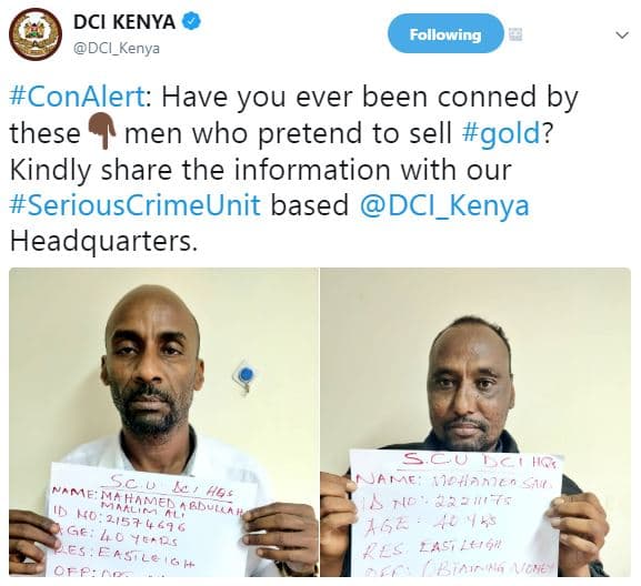 Dci kenya dci_kenya following conalert have you ever been conned by these men wh