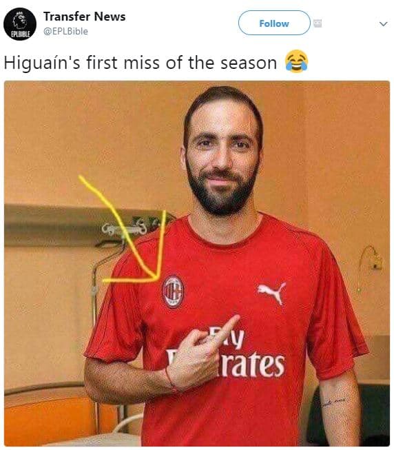 Transfer news eplbible follow higuaín's first miss of the season rates