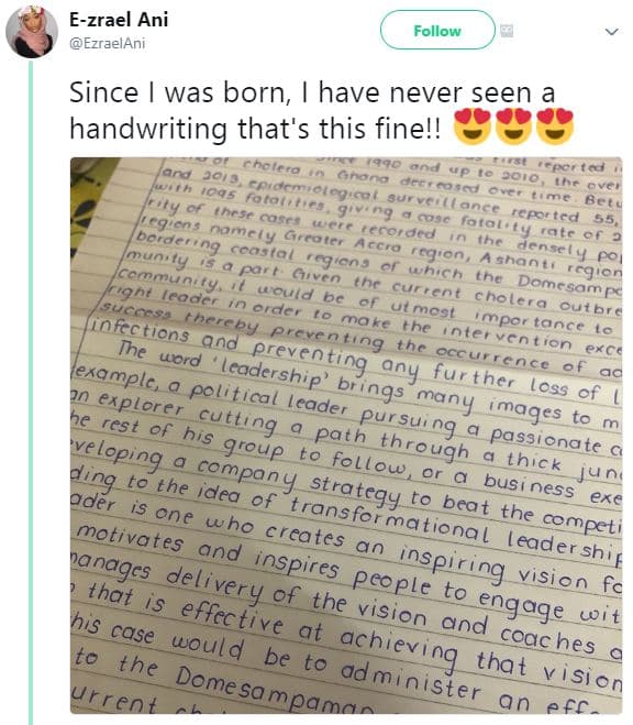 Ezrael ani ezraelani follow since was born, have never seen handwriting that's t