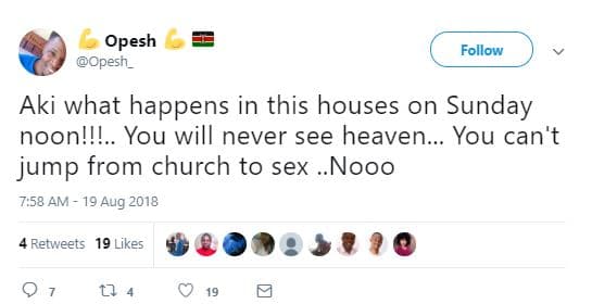 Opesh follow opesh_ aki what happens in this houses on sunday noonl!l. you will