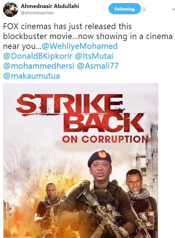 Ahmednasir abdullahi ahmednasirlaw following fox cinemas has just released this