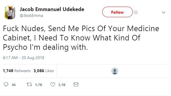 Jacob emmanuel udekede jkobemma follow fuck nudes, send me pics of your medicine