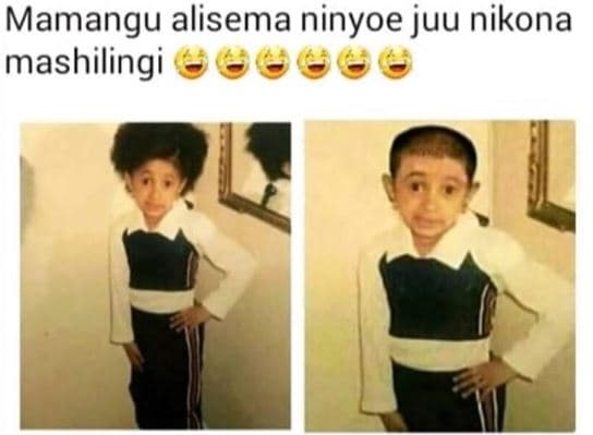 Mamangu alisema ninyoe juu nikona mashilingi