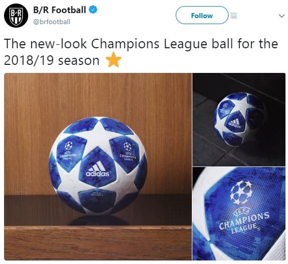 Br football brfootball follow the newlook champions league ball for the 19 seaso