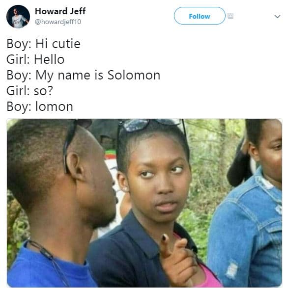 Howard jeff howardjeff10 follow boy hi cutie girl hello boy my name is solomon g