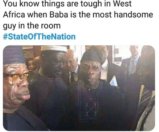 You know things are tough in west africa when baba is the most handsome guy in t