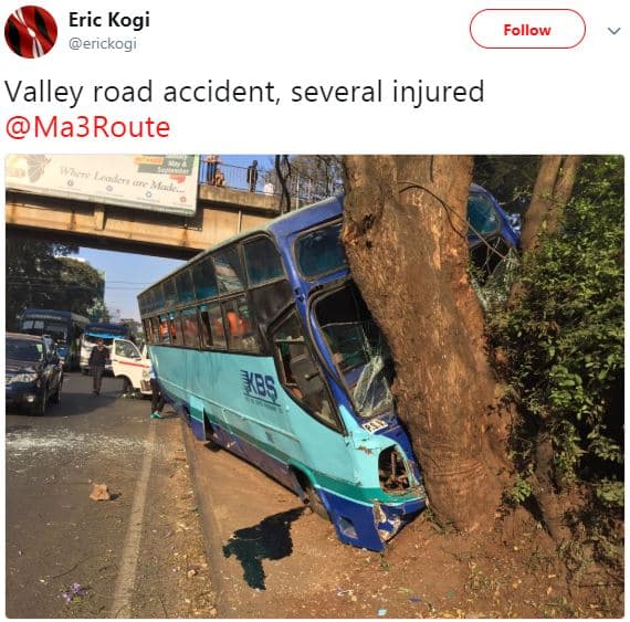 Eric kogi erickogi follow valley road accident several injured ma3route xbs