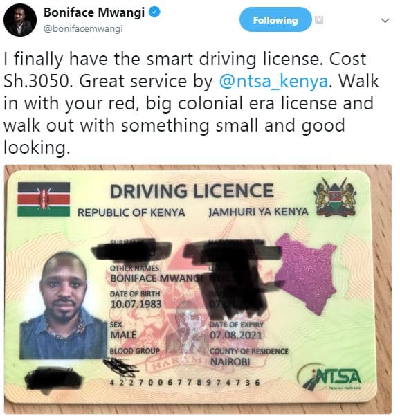 Boniface mwangi bonifacemwangi following finally have the smart driving license