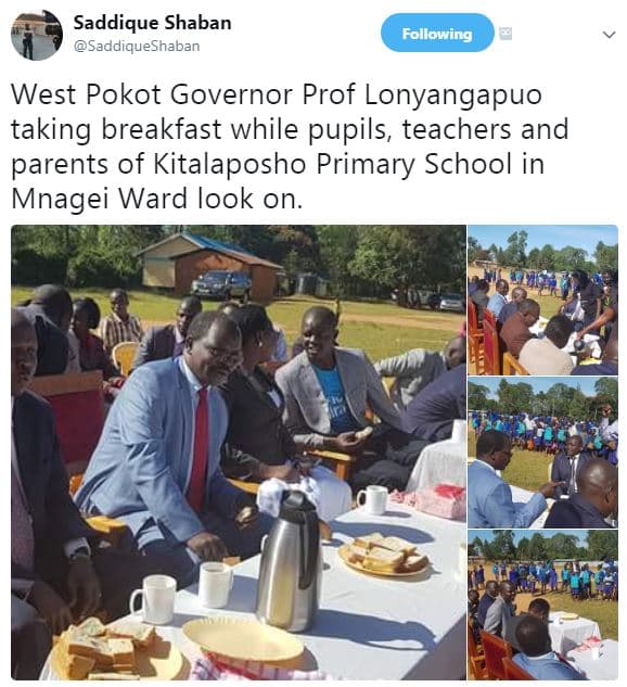 Saddique shaban saddiqueshaban following west pokot governor prof lonyangapuo ta