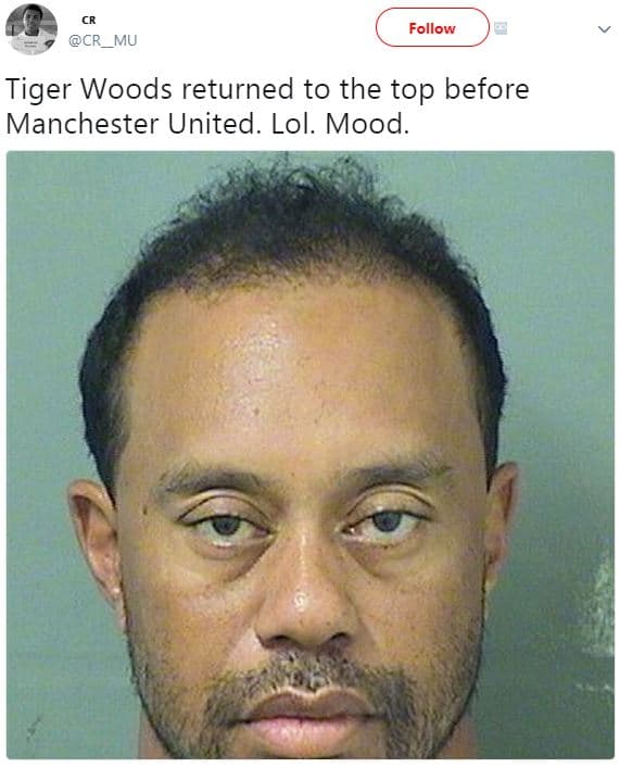 Follow cr_mu tiger woods returned to the top before manchester united. lol. mood