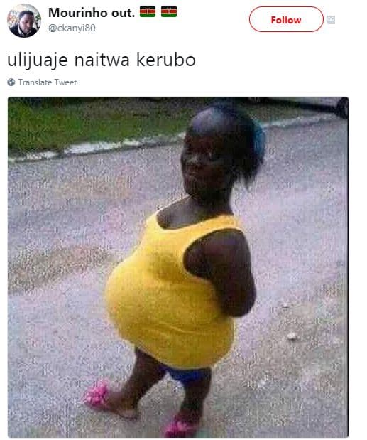 Mourinho out ckanyi8o follow ulijuaje naitwa kerubo translate tweet