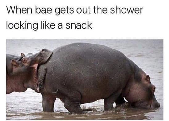 When bae gets out the shower looking like a snack