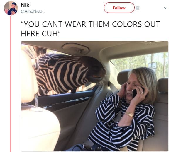 Nik amonickk follow you cant wear them colors out here cuh