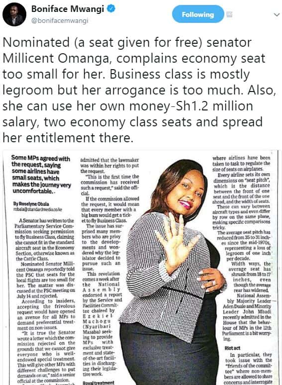 Boniface mwangi bonifacemwangi following nominated a seat given for free senator