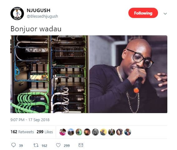 Njugush blessecnjugush following bonjuor wadau 9.07 pm 17 sep 162 retweets 299 l
