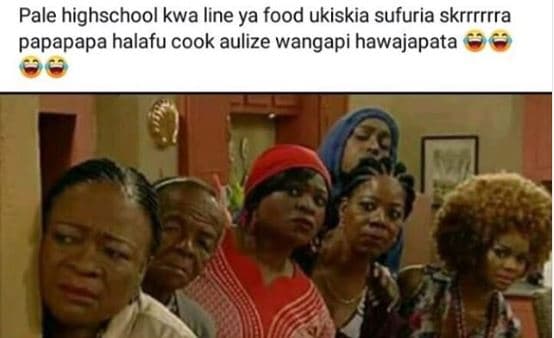 Pale highschool kwa line ya food ukiskia sufuria skrrrrrra papapapa halafu cook