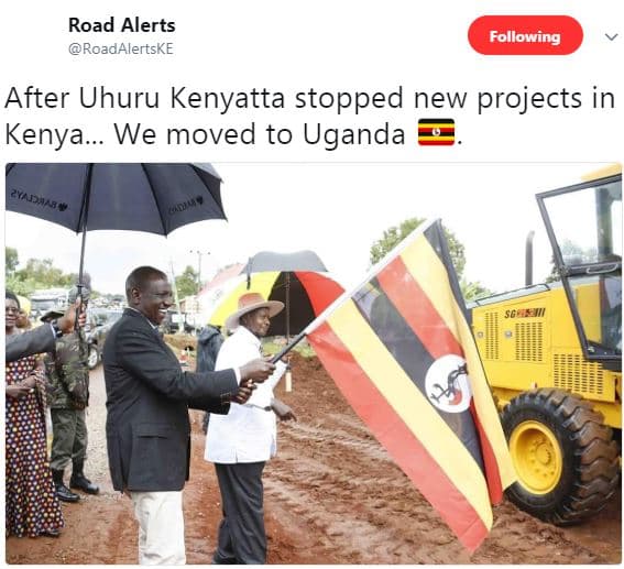 Road alerts roadalertske following after uhuru kenyatta stopped new projects in