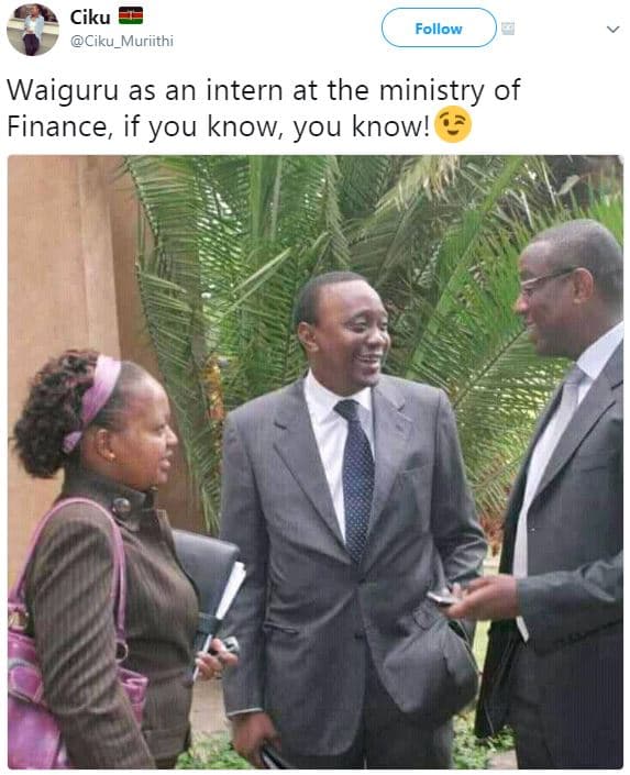 Ciku ciku_muriithi follow waiguru as an intern at the ministry of finance if you