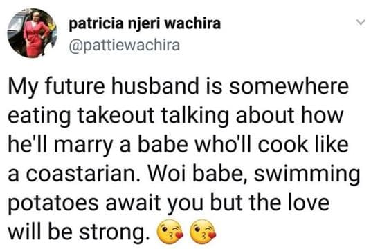 Patricia njeri wachira pattiewachira my future husband is somewhere eating takeo