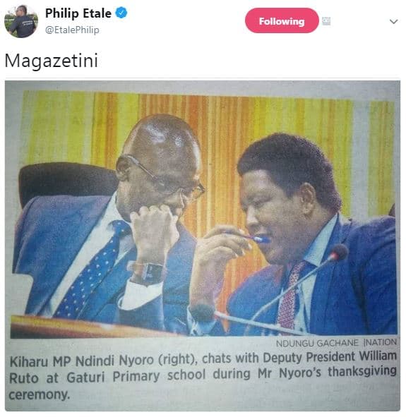Philip etale etalephilip following magazetini ndungu gachane ination kiharu mp n
