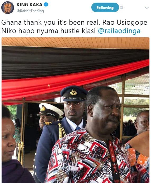 King kaka rabbittheking following ghana thank you it's been real. rao usiogope n