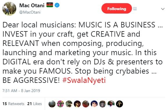 Mac otani macotani following dear local musicians music is a business invest in