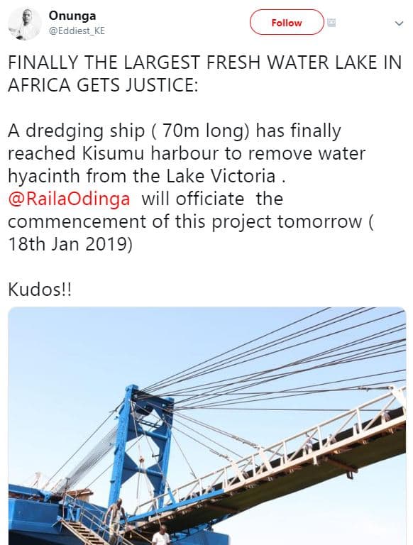 Onunga eddiest_ke follow finally the largest fresh water lake in africa gets jus