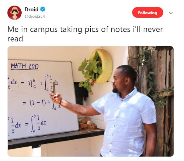 Droid droid254 following me in campus taking pics of notes i'll never read mth 2