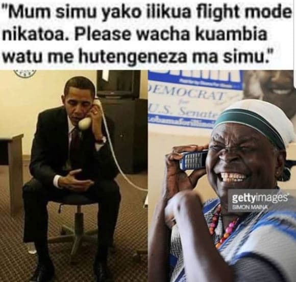 Mum simu yako ilikua flight mode nikatoa. please wacha kuambia watu me hutengene