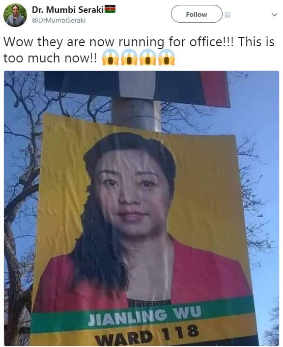 Dr. mumbi seraki drmumbiseraki follow wow they are now running for officell! thi