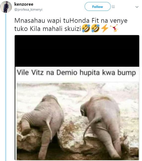 Kenzoree 'profesa_kimenyi follow mnasahau wapi tuhonda fit na venye tuko kila ma