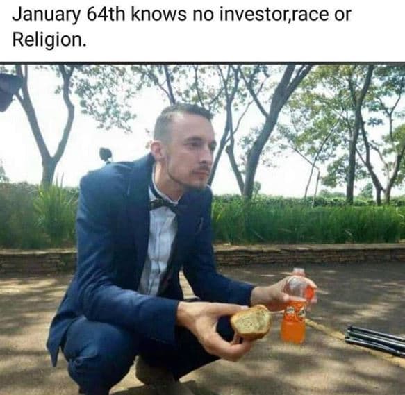 January 64th knows no investorrace or religion.