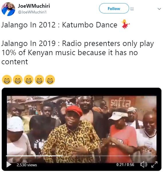 Joewmuchiri joewmuchiri1 follow jalango in katumbo dance jalango in radio presen