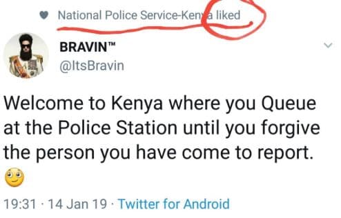 National police serviceken liked bravin itsbravin welcome to kenya where you que